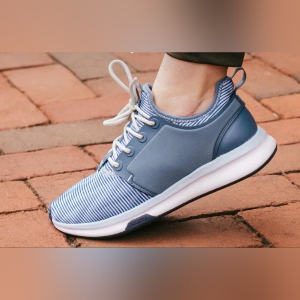 KURU WOMEN'S SNEAKER ATOM-Mineral Blue-Bone Gray Sz 12